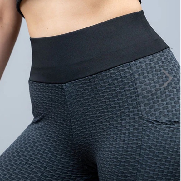 BLUE Peplos Super TikTastic Butt Lift Leggings Now W Pockets As Seen On Social - Picture 4 of 9